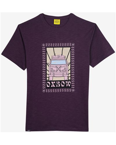 Oxbow T-shirt Tee-shirt manches courtes imprimé P2TIROMY - Violet