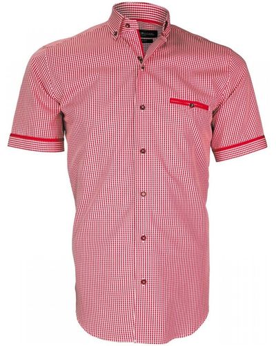 Emporio Balzani Chemise chemisette vichy piastrella rouge