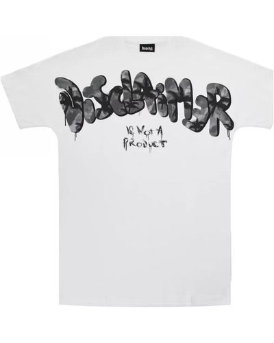 DISCLAIMER T-shirt t-shirt blanc imprimé noir