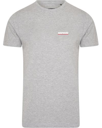 Subprime T-shirt Shirt Chest Logo Grey - Gris