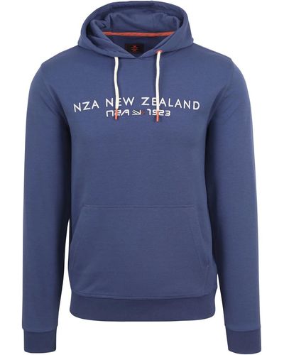 new zealand auckland Sweat-shirt NZA Pull Mirror Tarn Demi-Zip Marine - Bleu