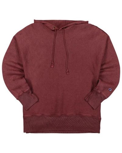 Champion Sweat-shirt Reverse Weave Small Logo Hooded Sweatshirt - Rouge