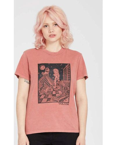 Volcom T-shirt Camiseta Chica Volchedelic - Rosewood