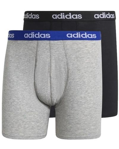 adidas Boxers Linear Brief Boxer 2 Pack - Gris
