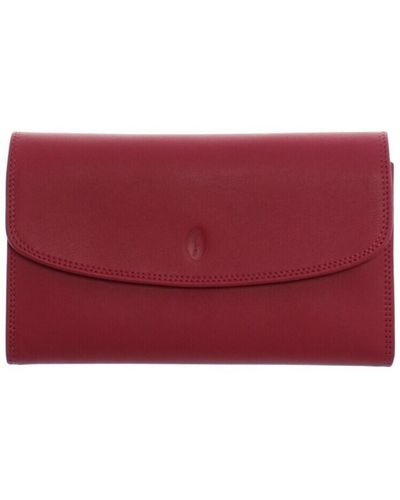 Francinel Portefeuille Compagnon en cuir ref_27548 Fuschia 19*12*3 - Rouge