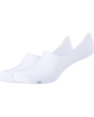 Skechers Socquettes 2PPK Basic Footies Socks - Blanc