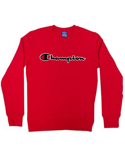 Champion Sweat-shirt -SCRIPT LOGO 213511 - Rouge