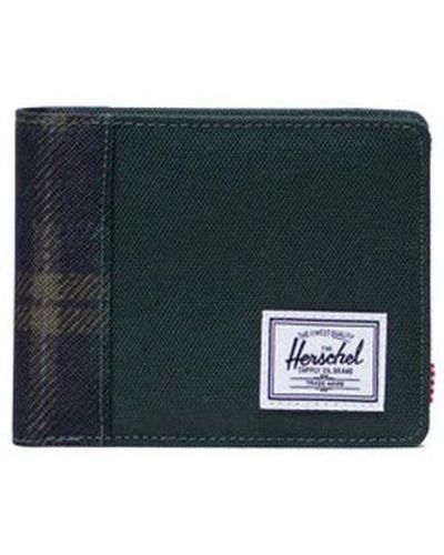 Herschel Supply Co. Portefeuille Roy Wallet Darkest Spruce Winter Plaid - Vert
