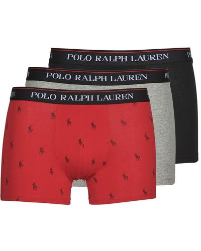 Polo Ralph Lauren Boxers CLSSIC TRUNK 3 PACK - Rouge