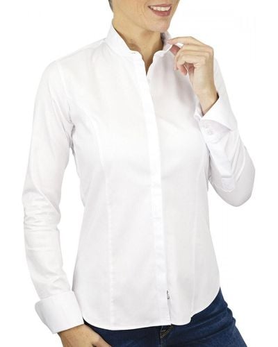 Andrew Mc Allister Chemise chemise col mao celia blanc