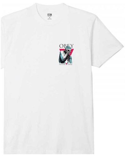 Obey T-shirt future tense - Blanc