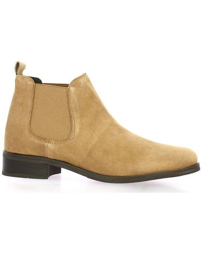 So Send Boots Boots cuir velours - Neutre
