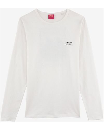 Oxbow T-shirt Tee-shirt manches longues imprimé P2TALSEN - Blanc