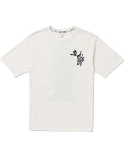 Volcom T-shirt Camiseta Skate Vitals Simon Bannerot - Off White - Blanc