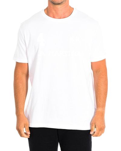 La Martina T-shirt TMR309-JS206-00001 - Blanc