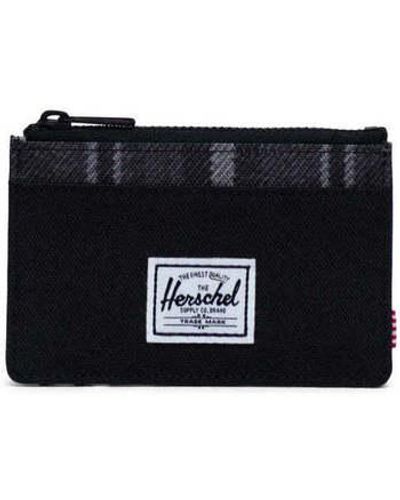 Herschel Supply Co. Portefeuille Carteira Oscar RFID Black/Grayscale Plaid - Noir