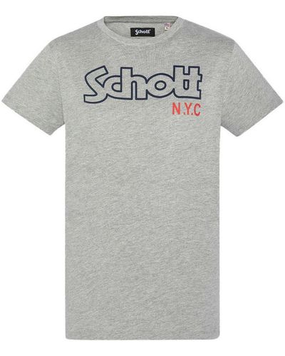 Schott Nyc T-shirt TSCREWVINT - Gris