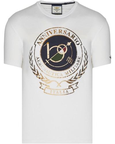 Aeronautica Militare T-shirt 231TS2118J594 T-Shirt/Polo crème - Blanc
