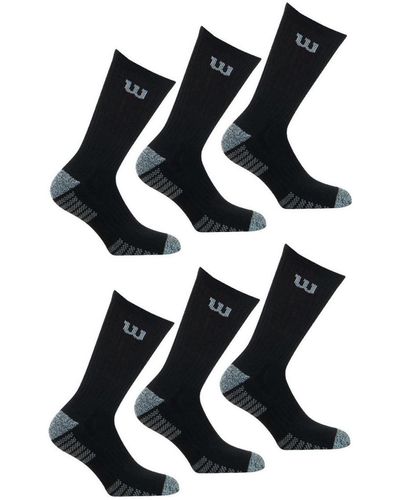 Wilson Chaussettes Lot de 6 paires de chaussettes mi-hautes Access - Noir