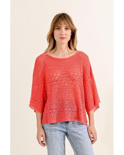 Molly Bracken Pull N240CE-CORAL - Rouge