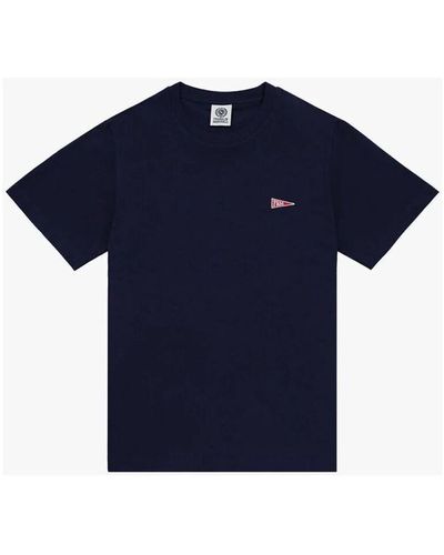 Franklin & Marshall T-shirt JM3110.1009P01 PATCH PENNANT-219 - Bleu