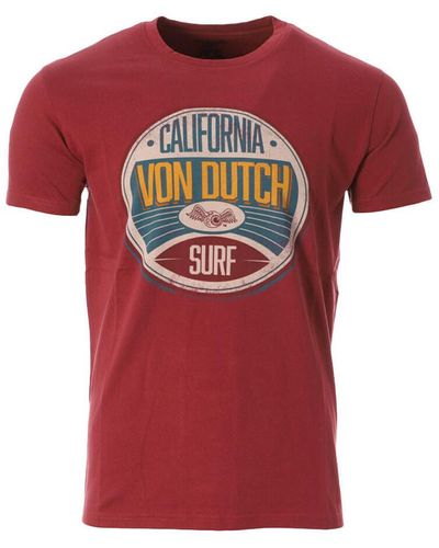 Von Dutch T-shirt VD/TRC/ROUND - Rouge