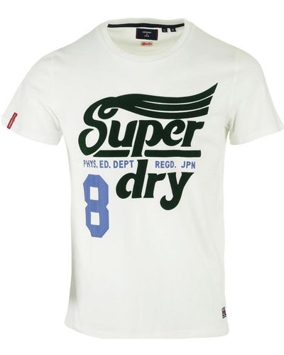 Superdry T-shirt Collegiate Graphic Tee 185 - Blanc