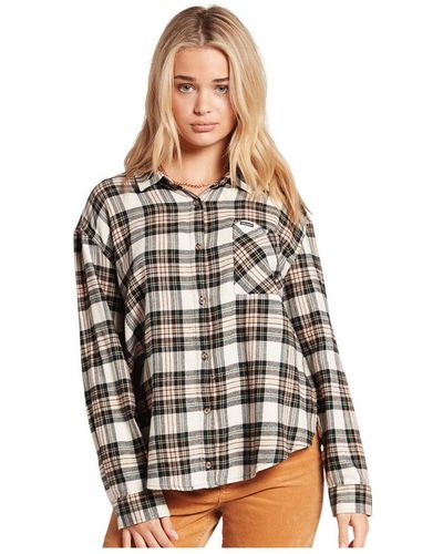 Volcom Chemise Plaid To Meet U Ls Mushroom - Marron