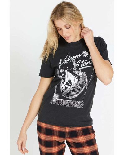 Volcom T-shirt Camiseta Chica Lock It Up - Vintage Black - Noir