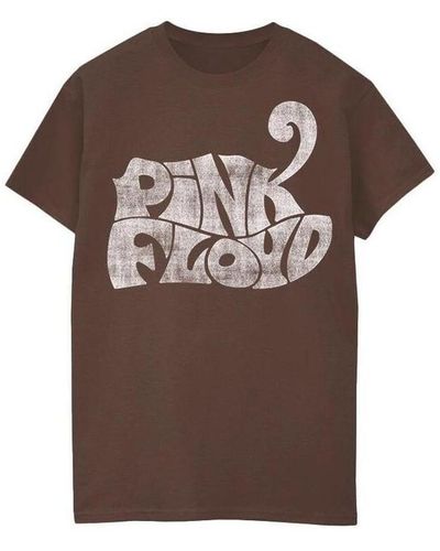 Pink Floyd T-shirt Logo 70s - Marron
