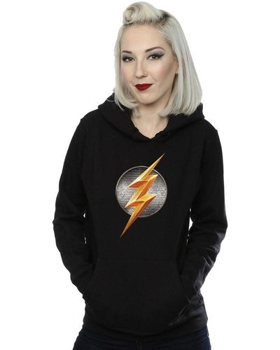 Dc Comics Sweat-shirt Justice League Movie Flash Emblem - Noir