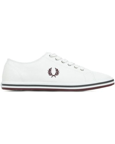 Fred Perry Baskets Kingston Twill - Blanc
