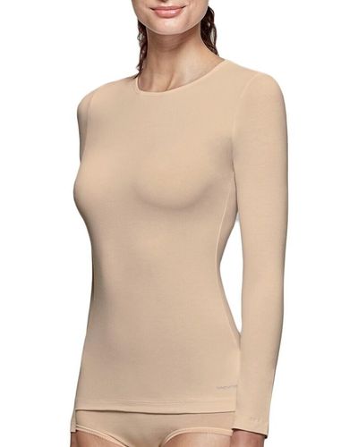 Impetus T-shirt Tricot de peau col rond manches longues nude femme - Neutre