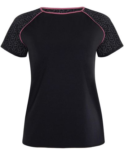 Lisca Brassières de sport T-shirt de sport manches courtes Playful Cheek - Noir