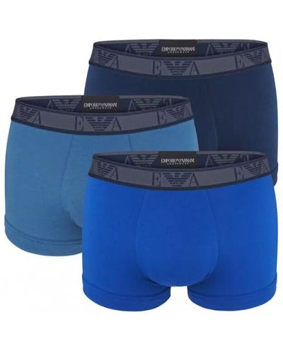 EA7 Boxers Pack de 3 boxers - Bleu