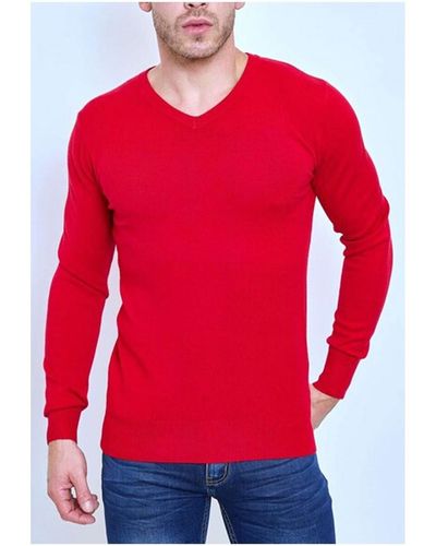 Kebello Pull Pull manches longues col V Rouge H
