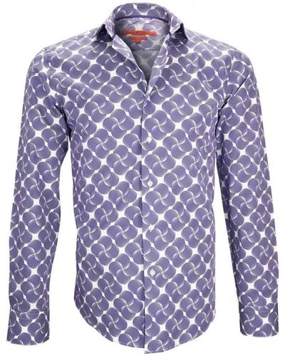 Andrew Mc Allister Chemise chemise imprimee dixxon parme - Rose