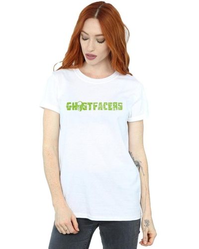 Super.natural T-shirt Ghostfacers Logo - Blanc