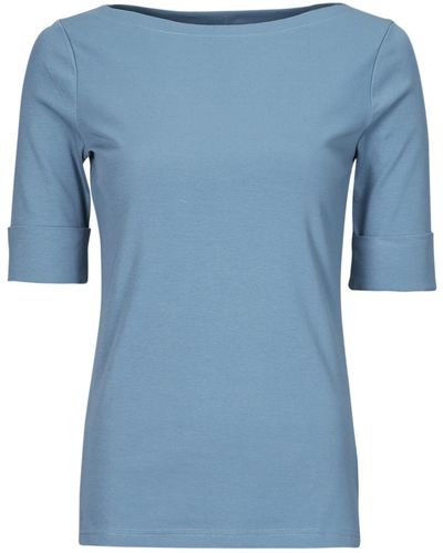Lauren by Ralph Lauren T-shirt JUDY-ELBOW SLEEVE-KNIT - Bleu