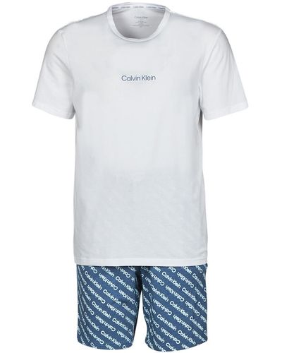 Calvin Klein Pyjamas / Chemises de nuit SHORT SET - Bleu