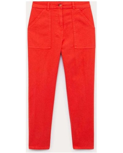 Promod Pantalon Pantalon en coton - Rouge
