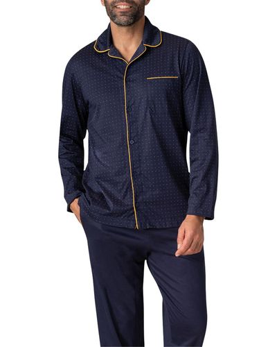 EMINENCE Pyjamas / Chemises de nuit Pyjama long coton à pois - Bleu