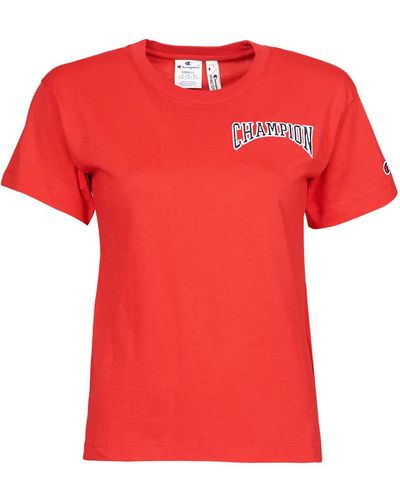 Champion T-shirt CREWNECK T SHIRT - Rouge