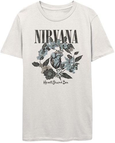 Nirvana T-shirt Heart Shaped Box - Blanc