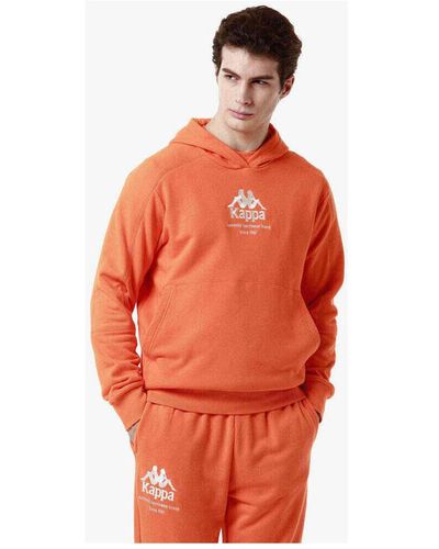 Kappa Sweat-shirt Hoodie Authentic Giano - Orange