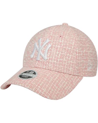 KTZ Casquette Wmns Summer Tweed 9FORTY New York Yankees Cap - Rose