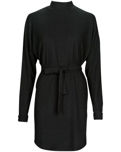 Noisy May Robe courte NMCITY AVA L/S SHORT DRESS NOOS - Noir