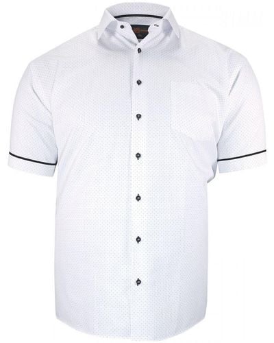 Doublissimo Chemise chemisette forte taille motifs a pois piccoli blanc