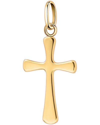 Cleor Collier Croix en Or 375/1000 Jaune - Métallisé