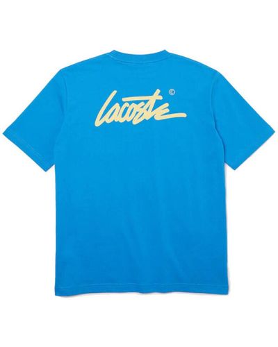 Lacoste T-shirt T-shirt L!VE unisexe loose fit - Bleu